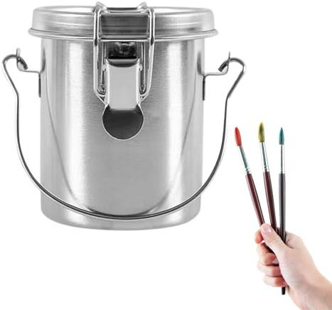 Brush Cleaning Tool – Art Paint Cleaner, Portable Brush Washer | Removable Cleaning Filter System, Durablle Turpentine Cleaner Jar, Painting Supply Organizer Oil Use Watercolor Maintenance Kit