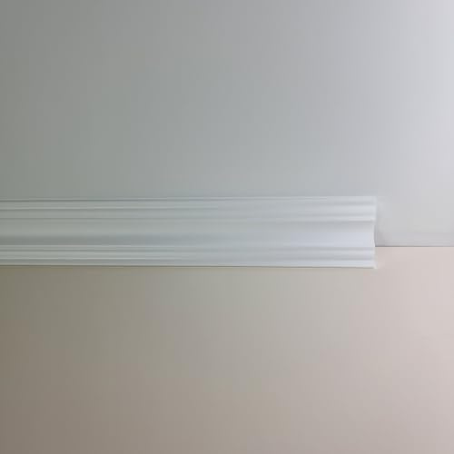 Premium HL80 Ceiling Coving Size 80x80mm | Easy Install Crown Moulding 20 M | Paint-Ready Polystyrene Cornice | Waterproof Kitchen Bedroom Living Room | 10 Lengths