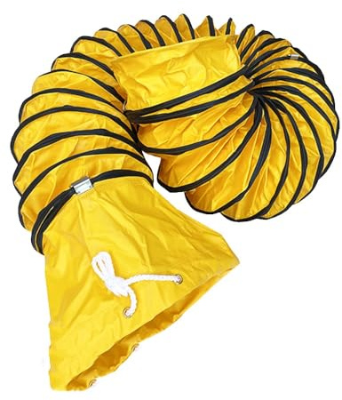 ZYXQQJ Tubo Flessibile in PVC 150 160 180 200 250 300 350mm Tubo Cappa Cucina Condotto di Ventilazione Condotto di Scarico con Anello A D(Yellow,1.5m-16in)