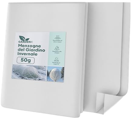GARDENIX Toison Non-tissée d'hiver pour Plantes - 50 g/m² - 3,2 x 5 m (16 m²) - Protection hivernale pour Plantes