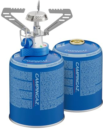 Campingaz Combo Camping Connect Stove & 2 x CV 470 Gas Cartridges | con conexión Easy Clic y función Dual Lock | Hornillo Ligero | Alta Potencia 1250 W | para Camping, Festivales y Senderismo