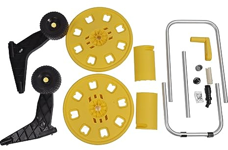SAXOJONON for Garden Hose Reel Cart, High Strength Aluminum, 60M Capacity with Wheels, Hose Guide System for Easy Rolling and Storage, Professional Use for Lawns and Patios