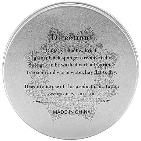 CHICIRIS Outil de Nettoyage de Pinceaux de Maquillage, Dissolvant de Couleur Efficace, Boîte de Nettoyage D'éponge pour Poudre de Fard à Paupières, Utilisation Facile pour Voyage en Aluminium 3 * 1