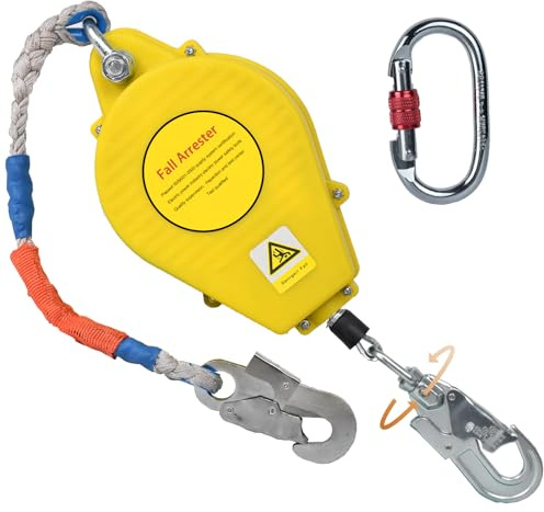 BOVDC Harnais de Securite Anti Chute Toiture Retractable 10m/15m/20m(20m)