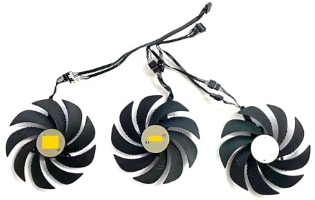 Pièce de refroidissement de l'ordinateur Ventilateur de carte graphique PLD10020S12H 105MM, Compatible avec RTX 4090 RTX 4080 Gaming OC, ventilateur de refroidissement(Rot)