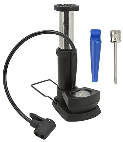 Fotpump Aluminiumlegering Högtrycks Bärbar Minipedalpump för Cykel Basket Uppblåsbar Leksak Ansträngning Spara Dubbla Gasmunstycken Flexibel slang Tjock bas