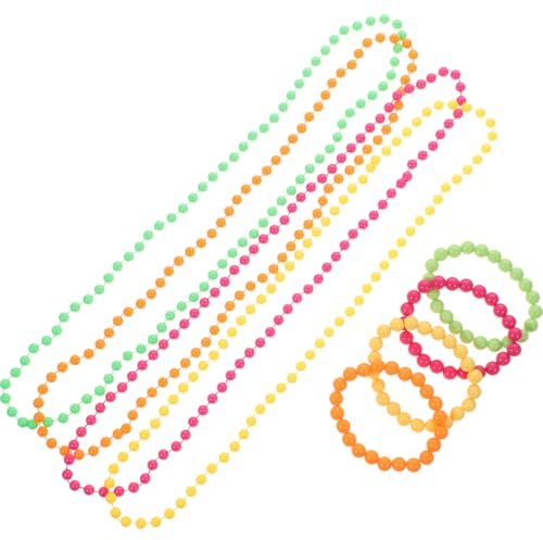BESTOYARD Neon Bead Halskette Farbe Bead Armband Kostümzubehör