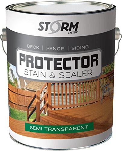 Storm System Protector - Hickory, 1 Gallon, Protects Outdoor Wood from Water & UV Rays, Siding, Fence & Deck Stain and Sealer, Outdoor Wood Stain and Sealer