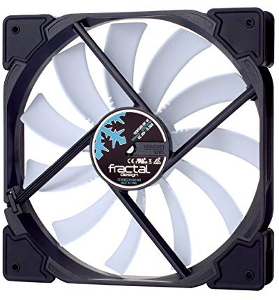 Fractal Design Venturi HF-14 White - Computer Fan - Silent Fan - High Airflow - Long Life Time - FDB-Bearings - Aerodynamically shaped struts – 12v- 140 mm - White (Single)