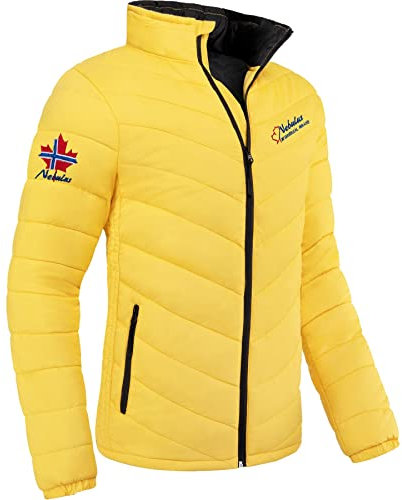 Nebulus Herren Jacke LEMAN, warme Outdoorjacke, praktische & vielseitige Übergangs- & Winterjacke, gelb - M