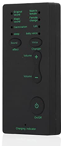 Externe USB Soundkarte tragbarer Stimmveränderer mit 7 Stimmmodi Plug and Play Verstärker für Gaming Streaming ABS Schwarz 75 x 50 x 11 mm 1 Stück