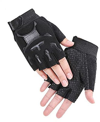 Kinder Halbfinger Handschuhe Rutschfeste Atmungsaktive Fahrradhandschuhe für Jungen Mädchen Mountainbike MTB Handschuhe Fingerlose Sport Gloves für Radfahren,Fitness,Roller Skater,Kletterei,Training