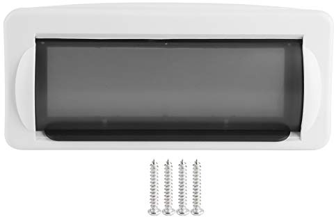 Akozon - Cubierta impermeable para radio, barco marino, ABS, blanco, DIN, DVD, protector de radio, cubierta impermeable, protector contra salpicaduras, montaje empotrado, receptores de audio para auto