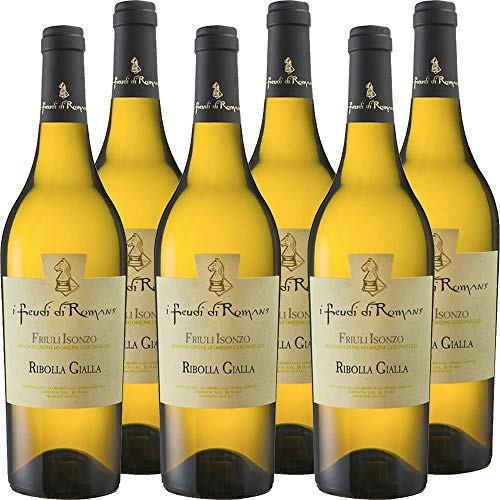Ribolla Gialla Igt | Friuli Isonzo | I Feudi di Romans | Vino Bianco | 6 Bottiglie 75 Cl | Idea Regalo