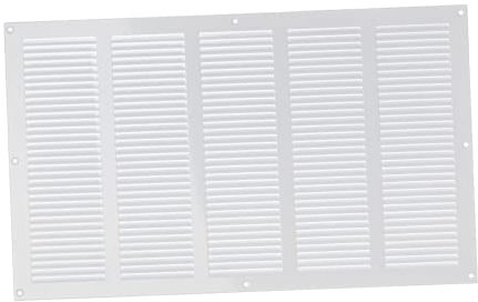500x300mm (20x12) White Ventilation Grille Insect Protection Exhaust Air Supply Metal Grille