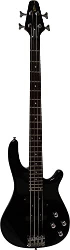 BASSO ELETTRICO NERO - BASSI ELETTRICA NERO A 4 CORDE - MSA LONG SCALE JB