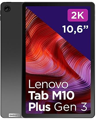 Lenovo Tab M10 Plus Terza Generazione, Display 10.6 2K - (Processore MediaTek Helio G80, WI-FI, RAM 4GB, Memoria 128GB, Tablet Android 12) - Storm Grey, Esclusiva Amazon con Alimentatore