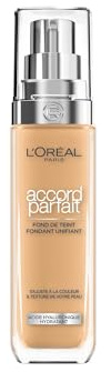 L'Oréal Paris Fondotinta Liquido, Incarnato Uniforme e Illuminato, Finish Naturale, Per Tutti i Tipi di Pelle, Formula con Acido Ialuronico, Accord Parfait, Tonalità: 5.5R/C Rose Sun, 30 ml