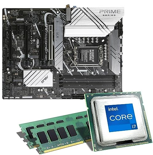 Mainboard Bundle | Intel Core i7-13700K 8x3400 MHz, ASUS Prime Z790-P WiFi DDR5, 16 GB DDR5-RAM, 3X M.2 Port, 4X SATA 6Gb/s, USB 3.2 Gen2 | Tuning Kit | CSL PC Aufrüstkit
