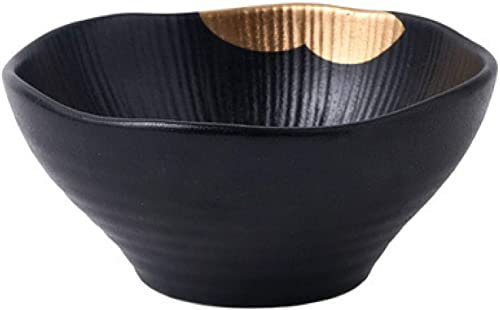 Skål nudelskål kök bestick kreativ keramisk skål 6inch nordisk keramisk skål svart guld mörk jade lättnad nudel skål guld folie design mat kruk soppa ramen skål