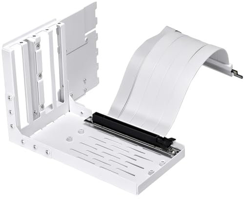 Lian Li VG4-4-V2W - Universelles Vertikales GPU-Kit, Grafikkartenhalterung mit 4 Slots, inkl. PCie 4.0 Riser Kabel, kompatibel mit den meisten ATX-Gehäusen - weiß