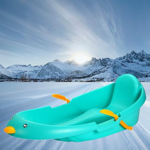 Thickened Wear-Resistant Sledge, Children's Snowboard Sledge, Adult Sledge with Backrest, Winter Snow Sleds