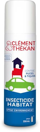 Clément Thékan Insecticide Habitat - Spray Environnement - Anti-puces et antitiques pour la Maison - 250 ML