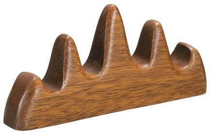 PATIKIL Portapennelli per Calligrafia, 4 Scomparti Portapenne per Calligrafia Cinese in Legno, Supporto per Poggiapenne Scrivere Pennelli Pittura, Legno