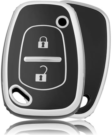 OFFCURVE Etui a Cle Voiture Coque Clé, Étui à Clés Couvre Clef Cache Clef Apte à Renault Trafic Master MK2 Kangoo Opel Vauxhall Vivaro Movano Nissan Primastar Interstar Kubistar