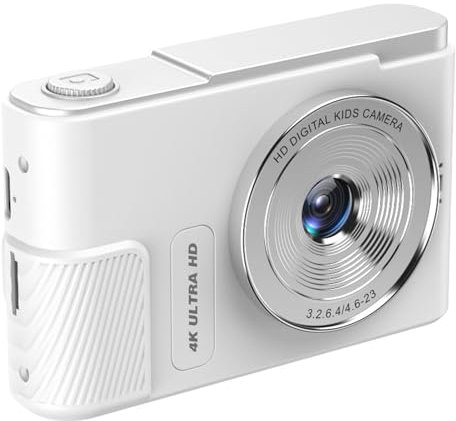 Cámara Digital 4K, Cámara Vlogging de 48 MP, Soporte para Tarjeta de Memoria de 64 GB, Cámara Compacta Portátil para Fotografía, Cámaras Digitales de Apuntar y Disparar para