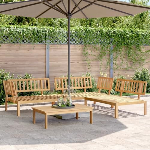 Juroupi 4-TLG. Garten-Sofagarnitur aus Paletten GartenmöBel Set Sitzgruppe Outdoor Lounge Sofa Outdoor Garten MöBel Massivholz Akazie - 3209310