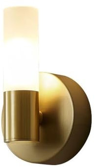 Wandleuchte Innen Wandlampe Elegante Kupfer-Wandlaterne for den Innenbereich, postmoderne Wandlampe, G9-Einzelkopf-Wandleuchter mit Glasschirm, Wandleuchte for Schlafzimmer, Wohnzimmer, Hotel Wandbele