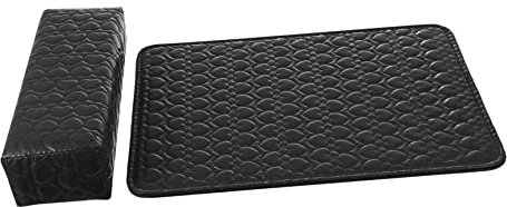 Healvian 2pcs Leather Hand Pillow for Nail Tech Arm Rest for Nail Art Manicure Arm Cushion Dust Design