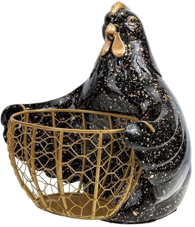 Canasta De Huevos Cesta Para Huevos Con Resina, Cesta De Almacenamiento Para Huevos Con Forma De Gallina Y Pollo, Cesta De Frutas Hueveras Huevera(B)