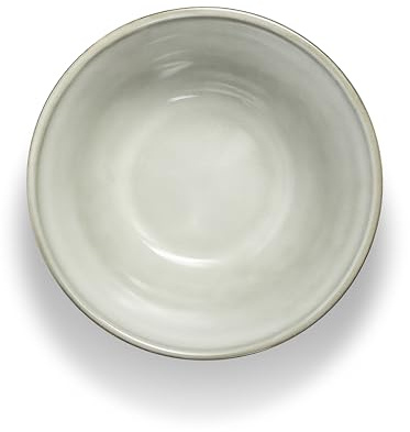 VIDI Alba Ciotole Set in Bianco Perla | Set da 6 Ciotole con Design Asimmetrico | Ø15 cm in Gres Porcellanato, Adatto a Forno, Microonde e Lavastoviglie | Servizio da Tavola per 6 Persone