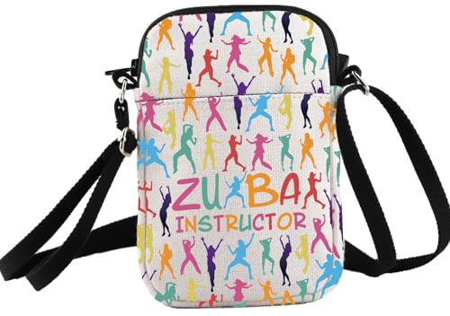 PXTIDY Zumba Instructor Crossbody Bag Zumba Istruttore Zumba Insegnante Regalo Zumba Regali per istruttore Zumba Amante Regalo, Beige, Small