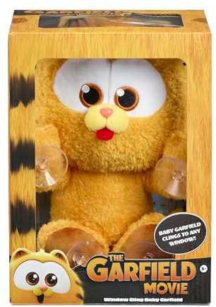 Animagic Baby Garfield 8 Suction Cup Plush - Cute Garfield Soft Plush with Suction Cups Will Cling to Your Windows!