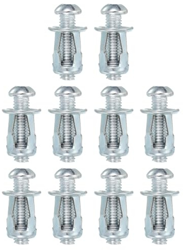 PATIKIL Vite A Espansione Dadi A Petalo M8 x 30mm, 10 Pz Dado A Jack Acciaio Al Carbonio Forma A Petalo Dado A Rivetto Inserti Dadi Fissaggi Con Viti Montaggio Per Pareti Pelle Di Ferro