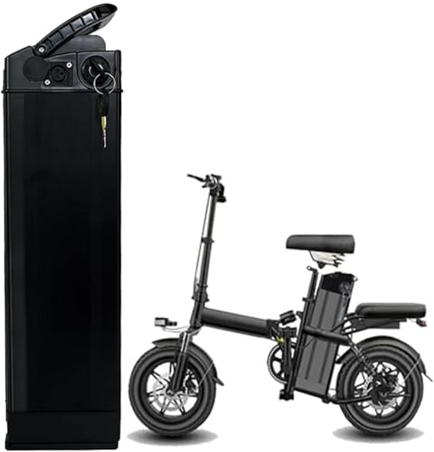 Batería Bicicleta Eléctrica 48V 25Ah 30Ah 35Ah,Batería Iones Litio con Cargador Eléctrica Scooter 48V PVC Impermeable Batería De Alta Potencia para 200W 500W 1000W Moto 48V 25Ah