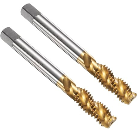 QUARKZMAN 2Stück Amerikanische Gewindeschneider 3/8-16 UNC Gewindebohrer HSS6542 Hochwertiger Titanbeschichteter Maschinengewindebohrer