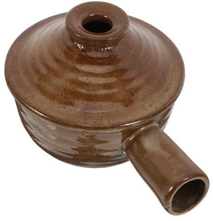Alipis Cazuela Con Tapa Antiadherente 1.2l De Barro Grueso Con Asa Diseño Resistente Alta Temperatura Para Cocinar Sopa Arroz Uso Doméstico