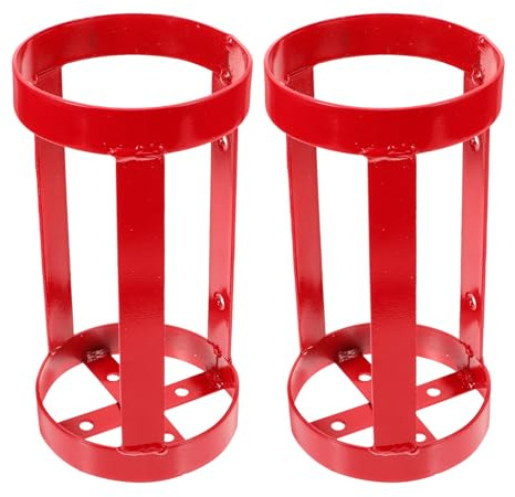 SOIMISS 2piezas Soporte de Suelo para Extintor de Incendios Soporte Resistente de Metal Antideslizante para Garaje Coche Equipo de Seguridad de Emergencia Marco de Fijación Seguro