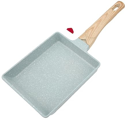 Kukyller Sartén Tamagoyaki, Sartén Cuadrada Japonesa Antiadherente para Huevos Compatible con Inducción para Huevos Panqueques Sándwiches