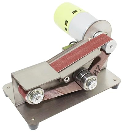 Afilador De Cuchillos Ángulo Fijo 15 Grados, Lijadora Banda, Pulidora Ajustable 7 Niveles, 100 W, Máquina Con Bandas Lijado Motor Potente, Bajo Nivel De Ruido.