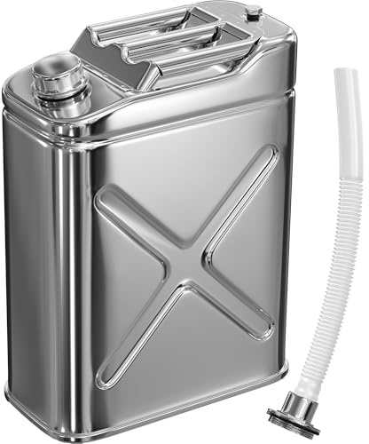Stainless Steel Water Container for Camping - 5 Gallon Hydration Metal Tank Jug - Heavy Duty Durable Portable Water Storage Can for Camping Outdoors