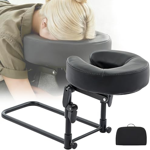 Ayolofei Poggiatesta massaggiante letto poggiatesta universale regolabile con poggiapolsi viso per lettino da massaggio, cuscino a forma di U, poggiatesta beauty spa