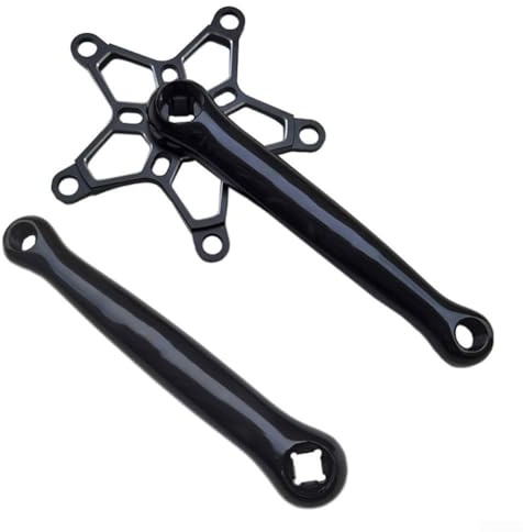Klappbare Kurbelgarnitur, 170 mm mit 130 mm BCD, kompatibel mit Vierkant-Tretlagern 110–113 mm, Kurbelarme aus Aluminiumlegierung für Einzel- oder Kette (rot)