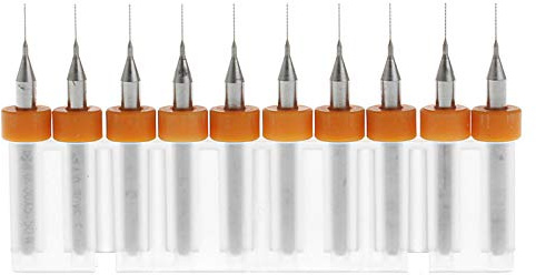 10 micro brocas de carburo de tungsteno de 0,5 mm a 2,5 mm para placa de circuito impreso con vástago de 3,175 mm