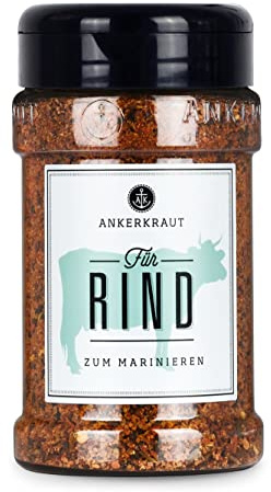 Ankerkraut Für Rind, Gewürz für Fleisch zum Würzen mit Aroma & Geschmack, lecker Kochen zu Hause, Steak Spareribs Brisket Braten würzen in Premium Qualität, 230g im Streuer