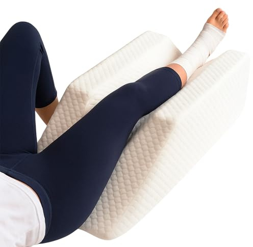Xtra-Comfort Coussin d'élévation des jambes - Cale de jambe pour genou, gonflement, élévation, après une chirurgie - Soulage la douleur du genou - Respirant pour le genou, la cheville et le pied -